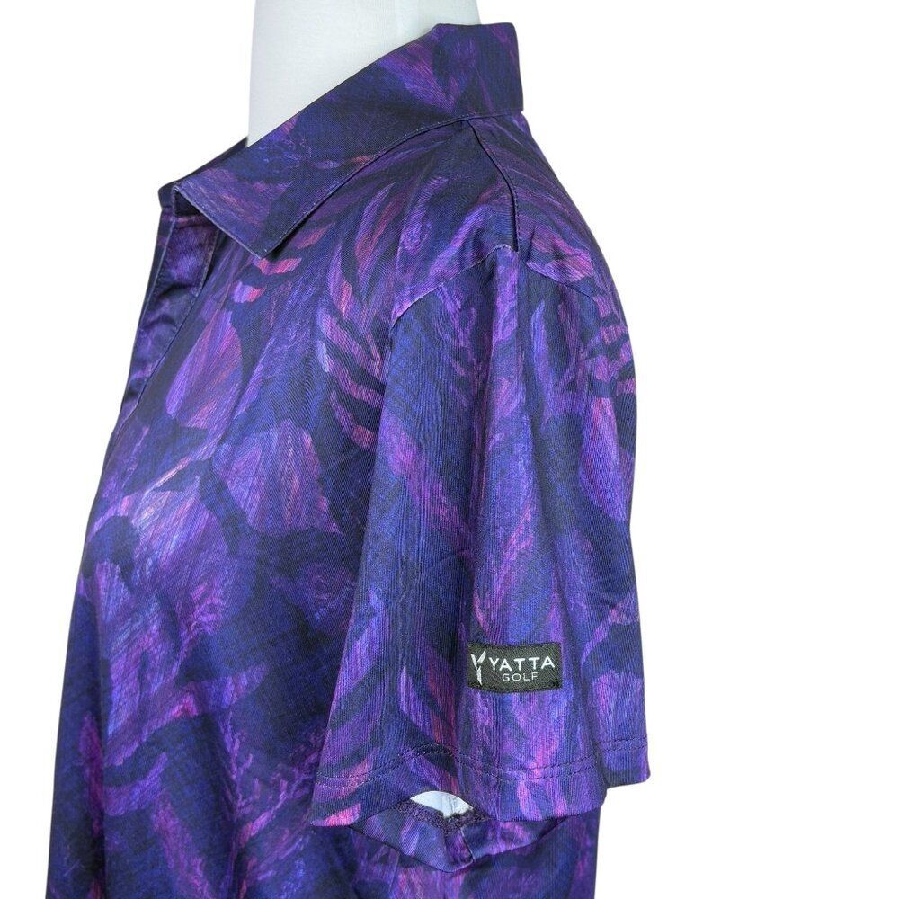 Yatta Golf Women's Violet Vogue Purple Performance Short Sleeve Polo - Picture 8 of 8